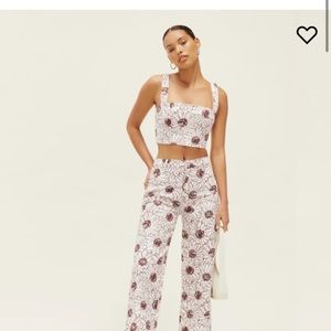 Reformation Sunny Denim Two Piece Set NWT size 8